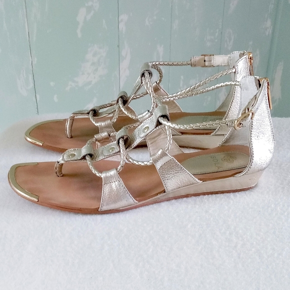 gold cage sandals